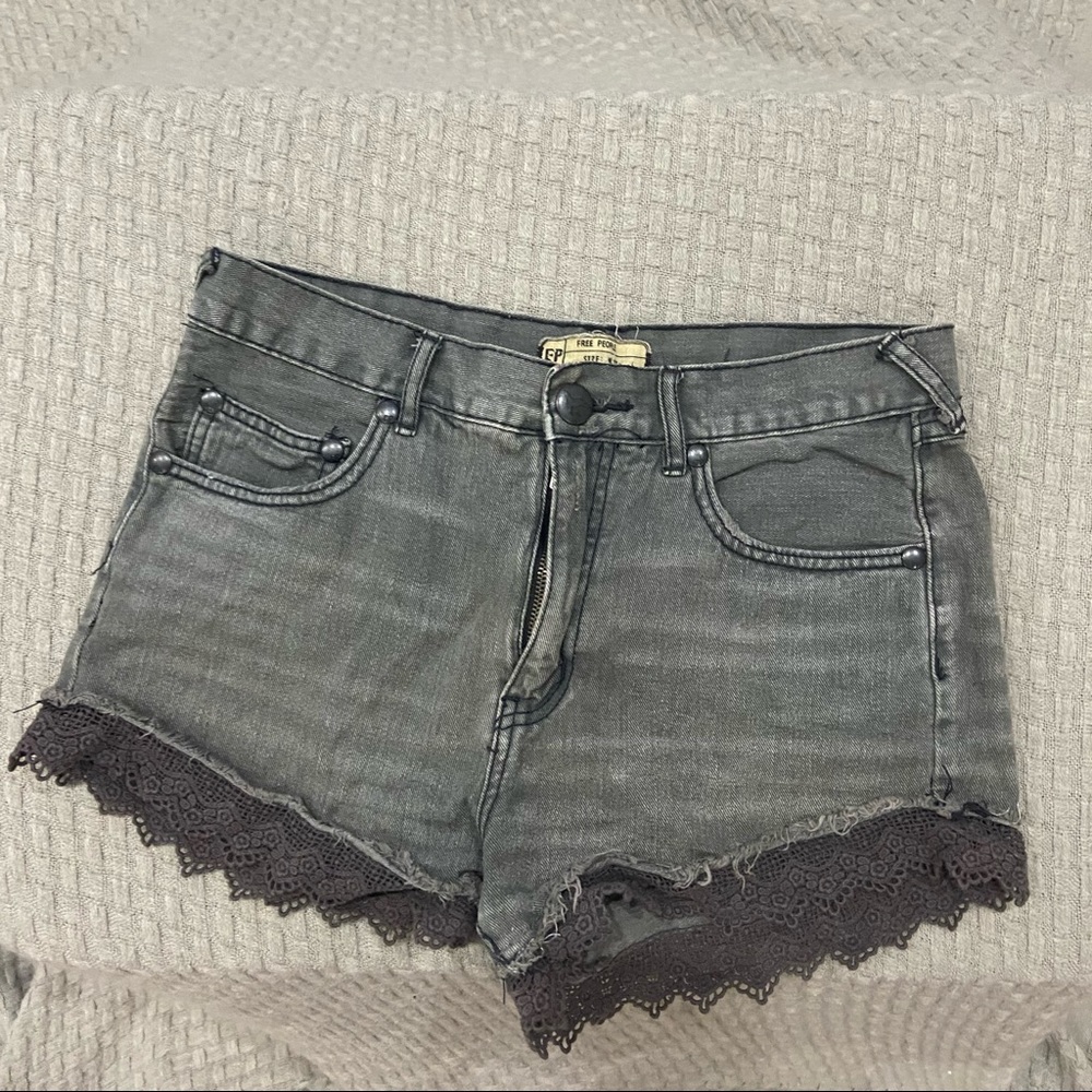 Free people size 27 lace cutoff shorts